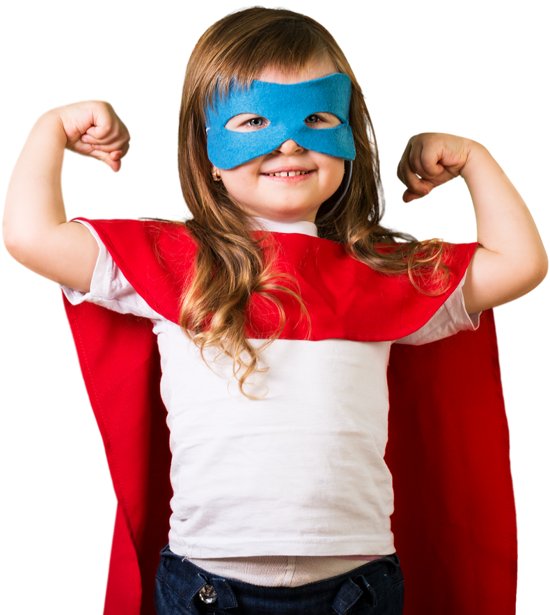 Girl in Superhero Costume 
